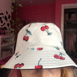 Cute cherry bucket hat